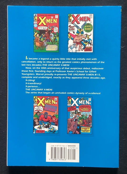 The Uncanny X-Men Masterworks Vol 1 Comic Book TPB 1st Print Marvel 1993