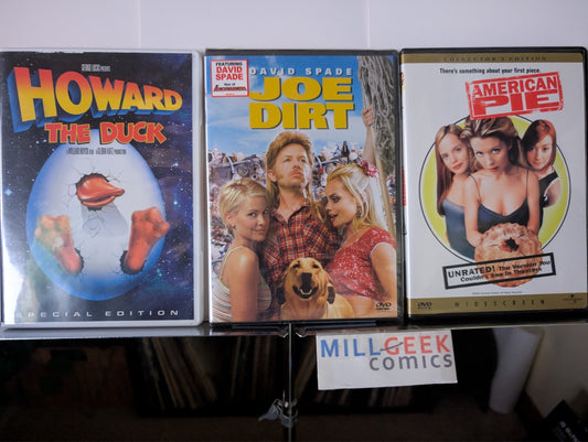 Howard the Duck / Joe Dirt / American Pie, 3 Movie Comedy Set (DVD) Like New -JD