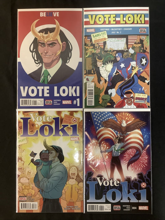 Vote Loki #1-4 Complete Comic Set, Marvel, Hastings/Foss/Chuckry, Disney+