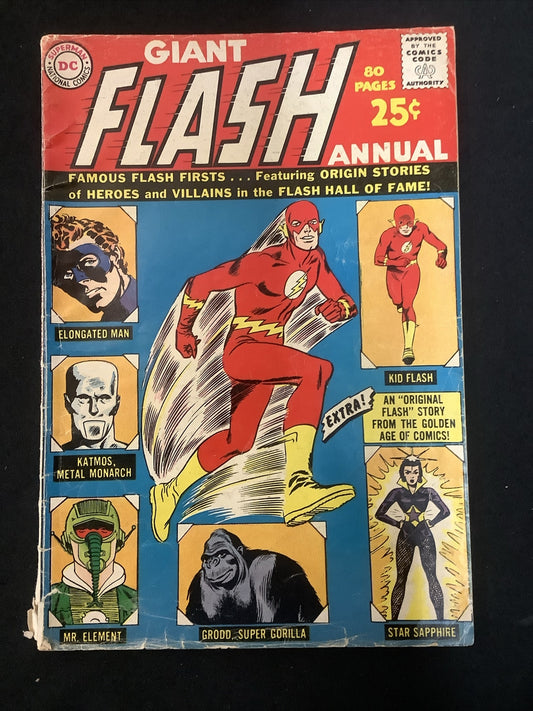 Flash Annual #1 (1962) G+ (2.5) Carmine Infantino, Famous Flash Firsts Origins