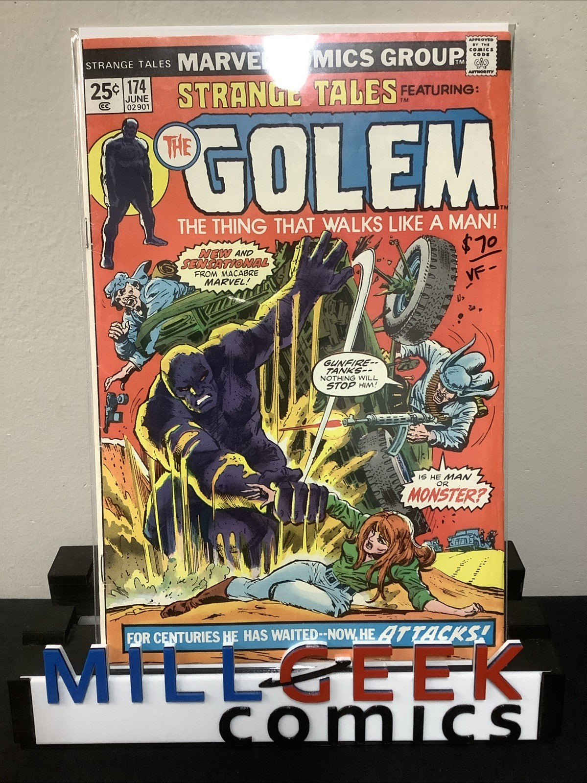 Strange Tales #174 (Marvel Comics June 1974) VF- (7.5) Featuring The Golem
