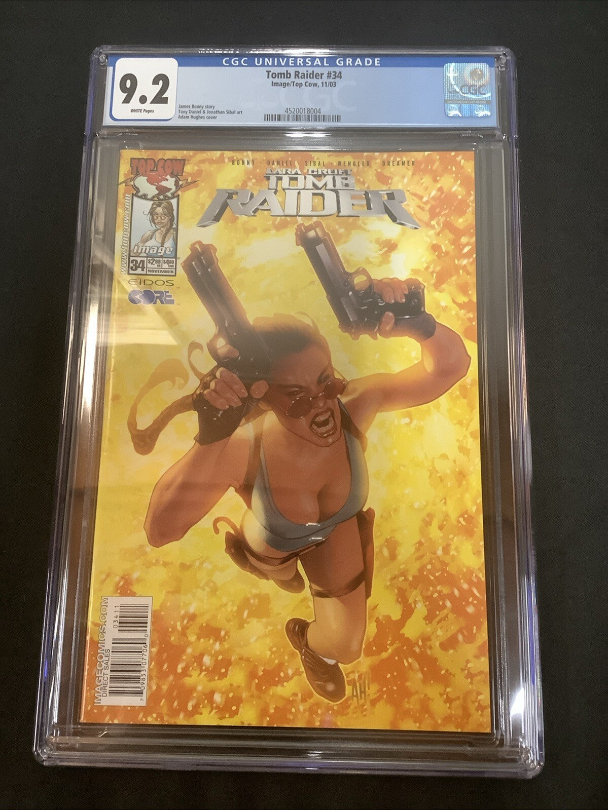 Tomb Raider #34 (2003) CGC Graded 9.2, White Pages, Adam Hughes Cover, Top Cow