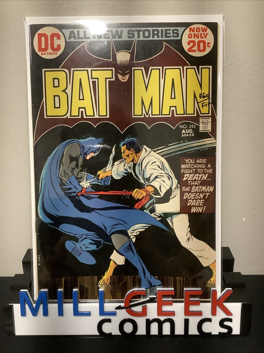 Batman #243 (DC Comics August 1972) Fine (6.0) Cover Detached Top Staple