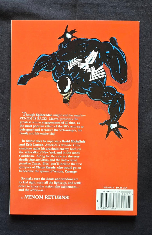 Spider-Man: Venom Returns (1st Ed March 1993) Marvel - Larsen Emberlin