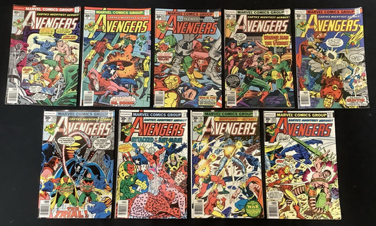 Avengers #145-163 Comic Lot, Gil Kane, 1st App Graviton, Beast Joins The Team