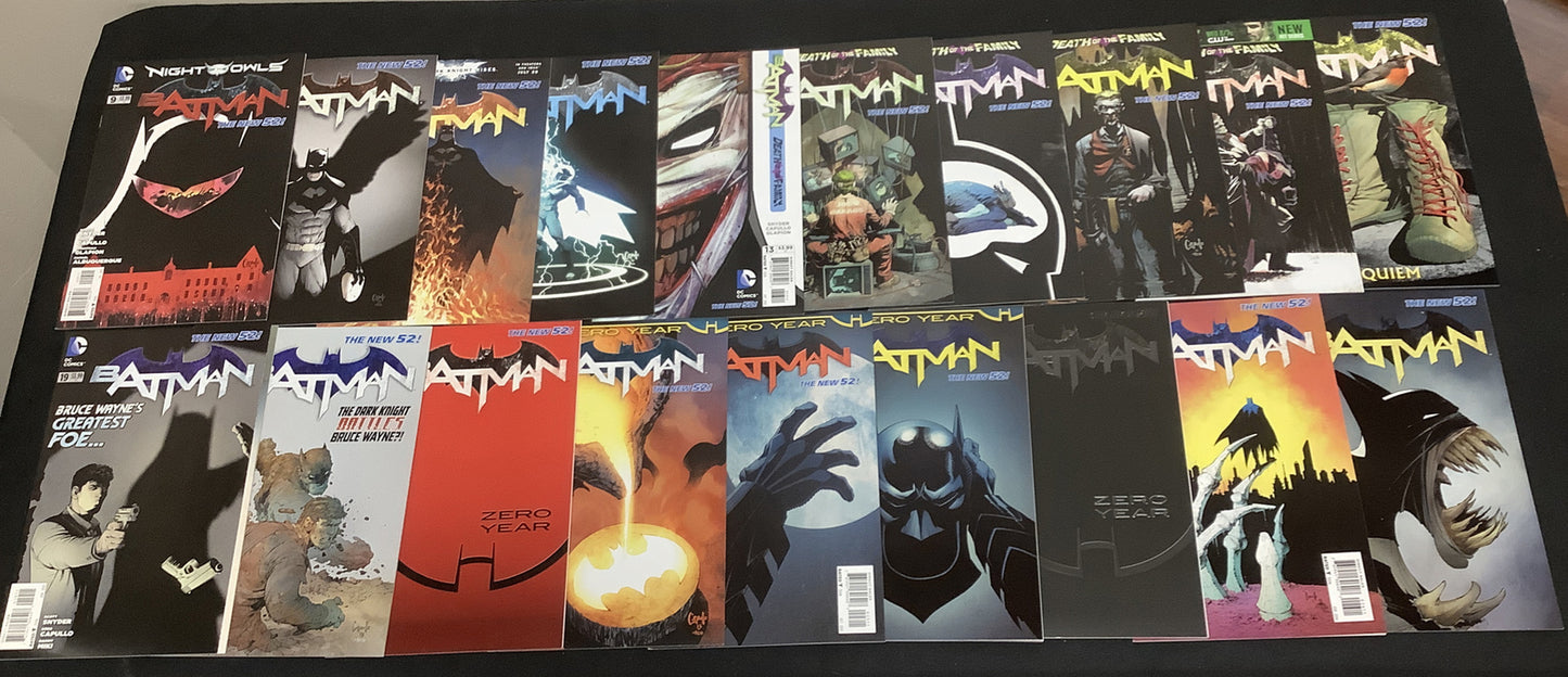 Batman #9-27 Comic Lot, New 52 Death Of The Family, Zero Year, Snyder Capullo