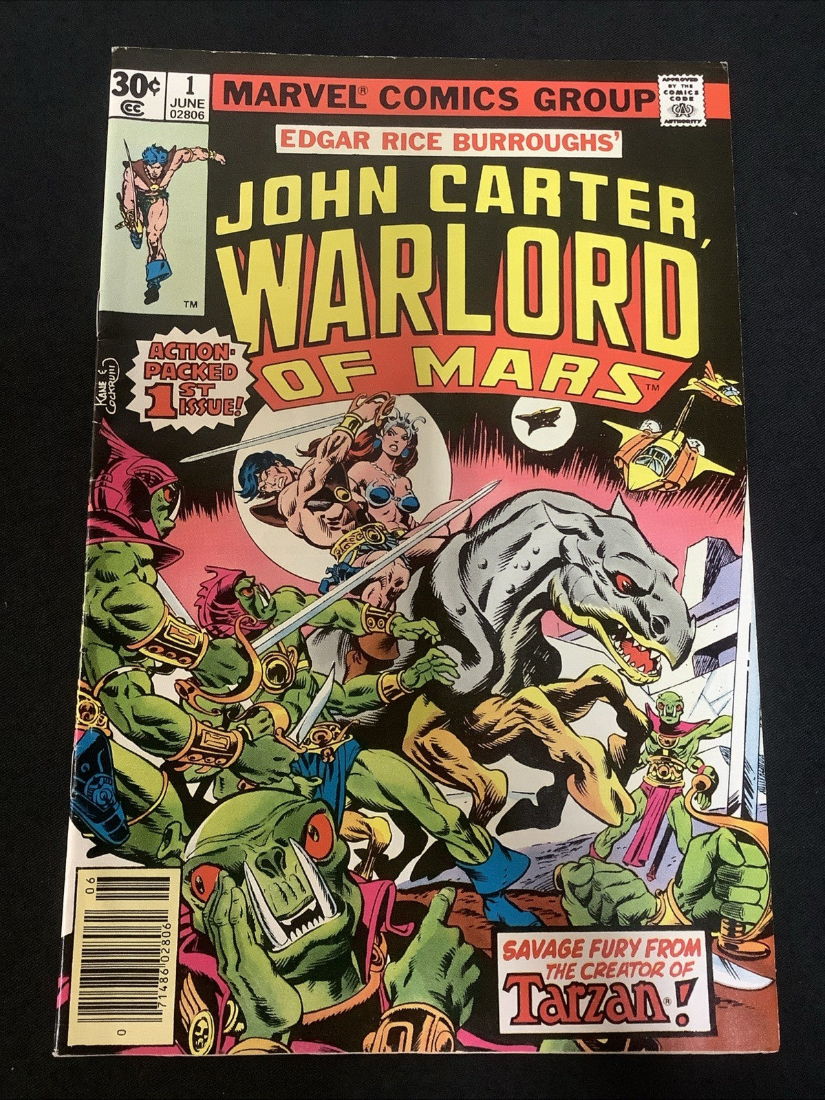 John Carter Warlord of Mars #1 (Marvel Comics June 1977) VF (8.0) Marv Wolfman