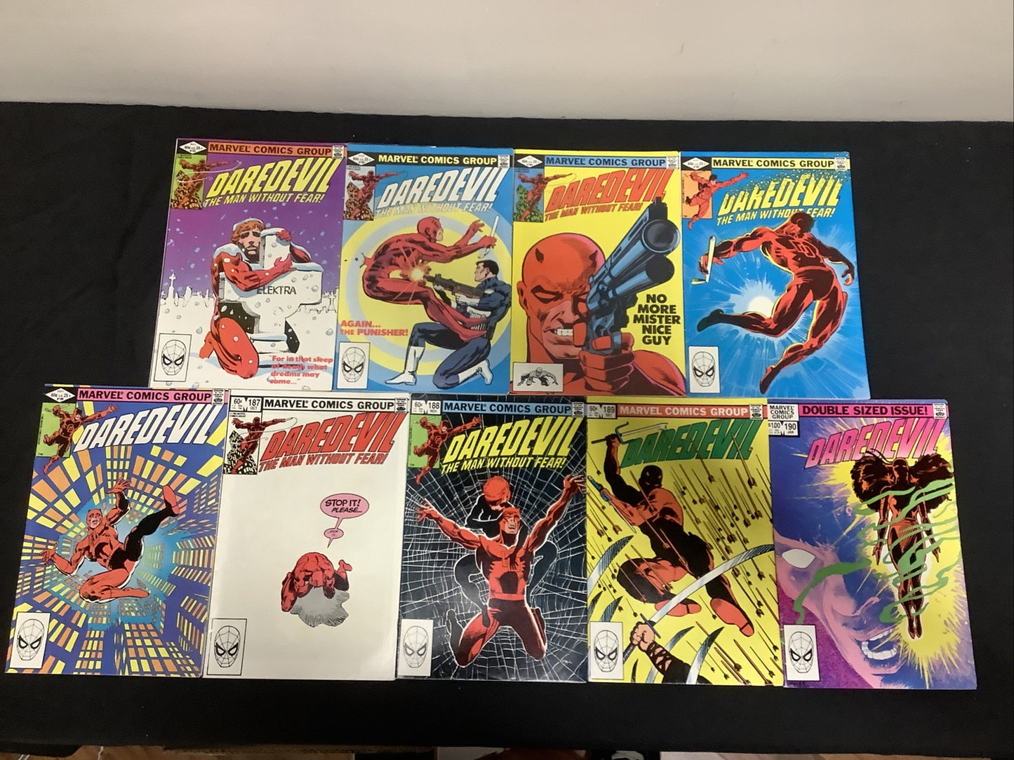 Daredevil #182-190 LOT (vol.1) key Punisher team-up, NO MORE MISTER NICE GUY