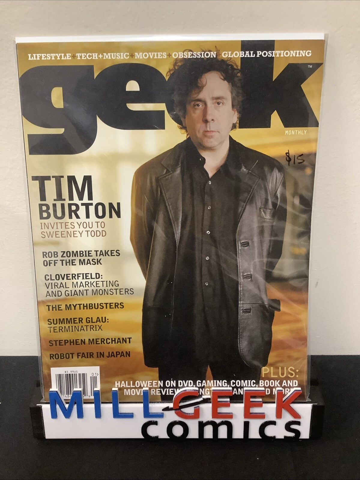 Geek Monthly Magazine January 2008, Tim Burton Cover, Cloverfield