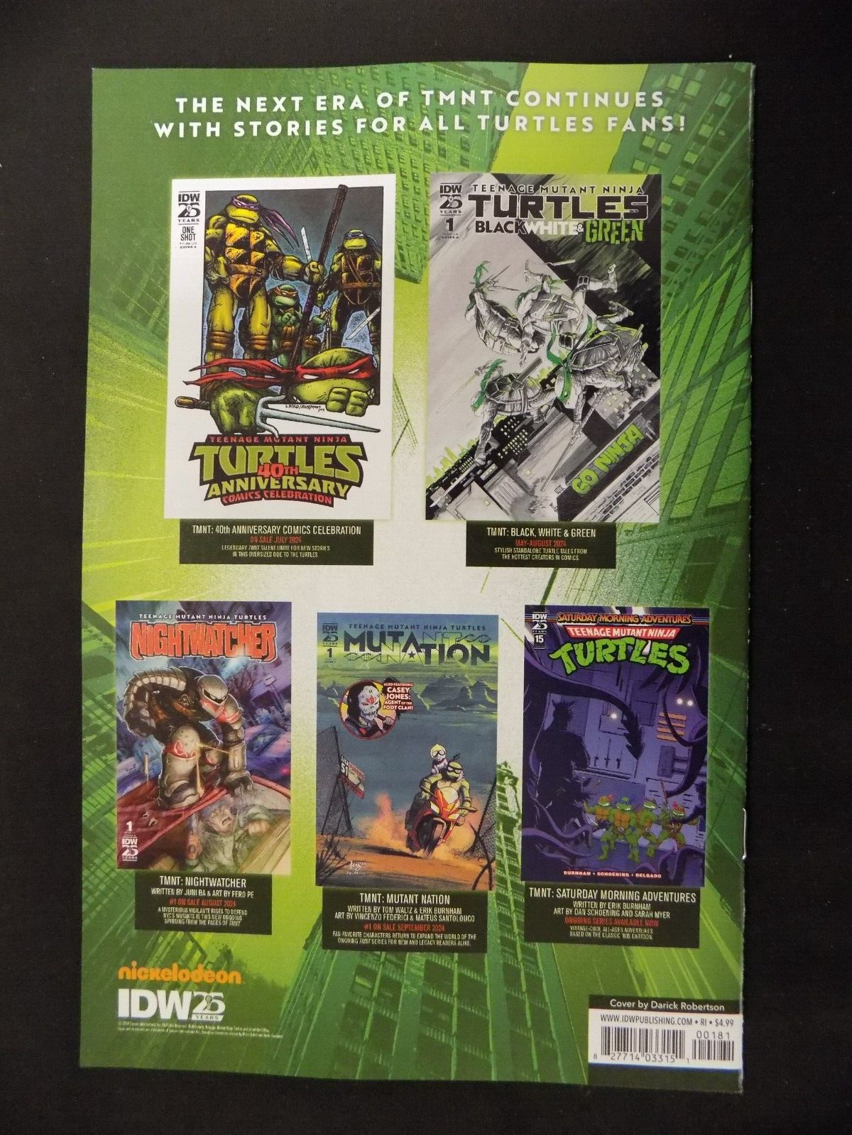 Teenage Mutant Ninja Turtles #1RI Earls 1:50 Variant