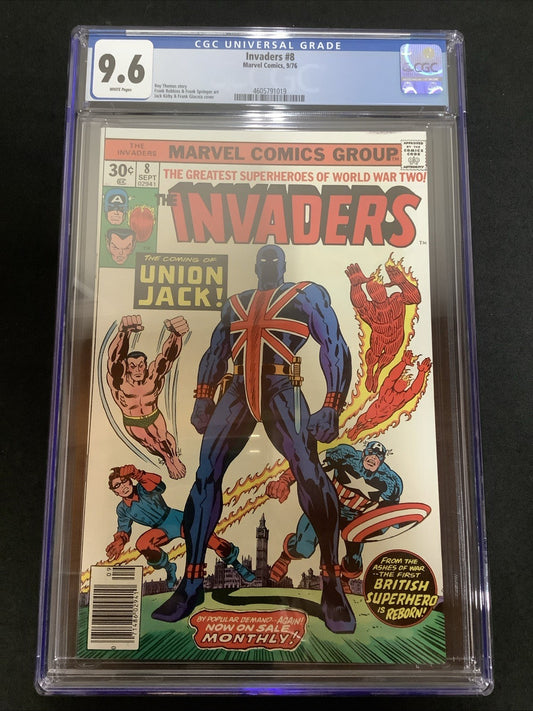 The Invaders #8 (Marvel Comics September 1976) CGC Graded 9.6 (NM+) White Pages