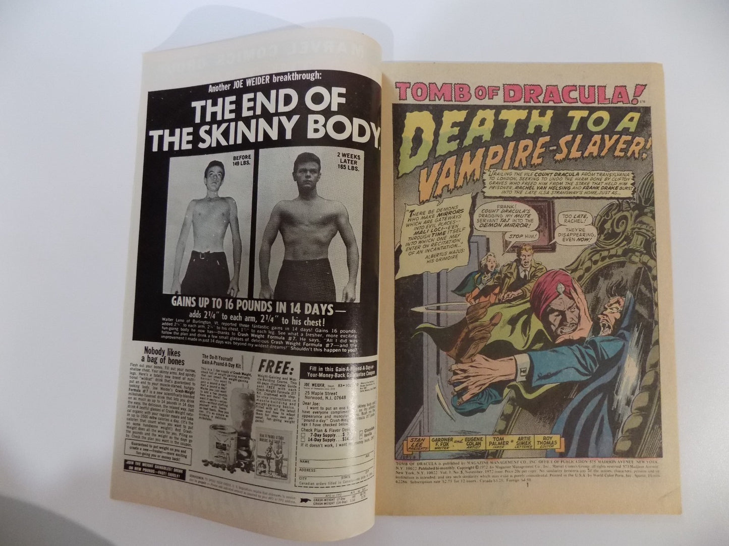 Tomb of Dracula #5 Marvel Comic Very Fine- November 1972