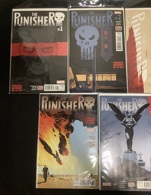 Punisher #1-8 + Annual #1 Comic Lot, Marvel Now! Becky Cloonan/Steve Dillon