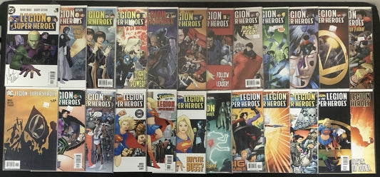LEGION OF SUPER-HEROES #1-24 Comic Lot, DC Comics, #1  Signed Mark Waid