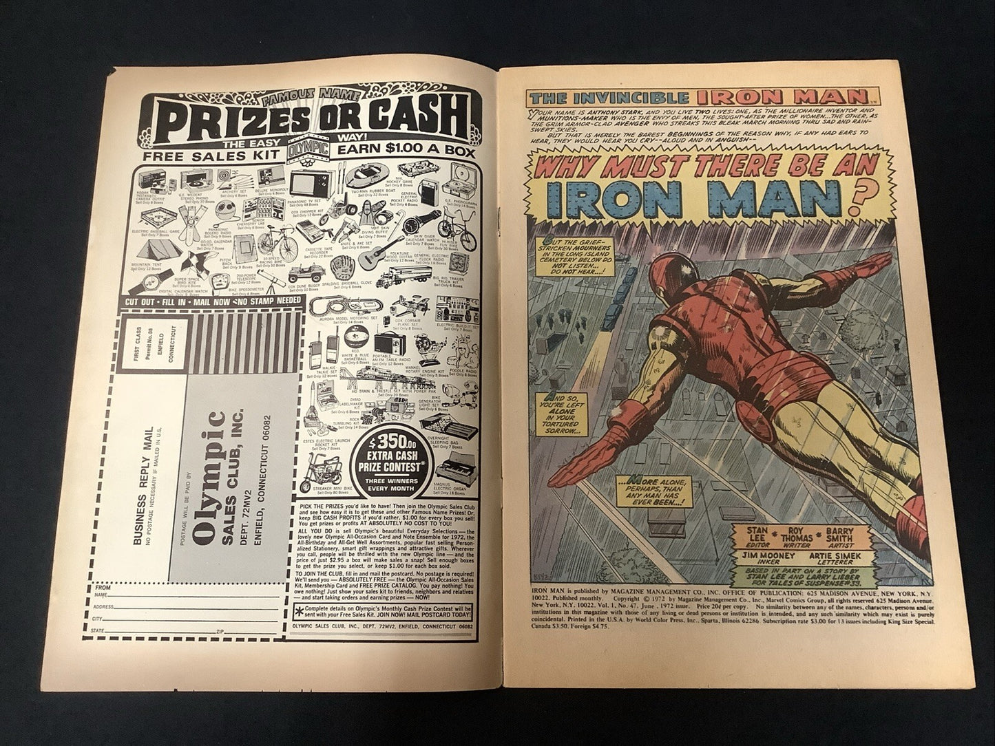 Iron Man #47 (Marvel Comics June 1972) F (6.0) UK Price Variant, Origin Retold