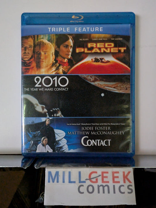 Red Planet / 2010 / Contact, Triple Feature (Blu-Ray) Like New -JD