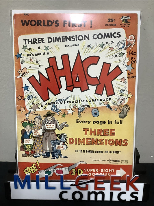 Whack #1 (St. John October 1953) F- (5.5 Qualified) 3-D Glasses Missing