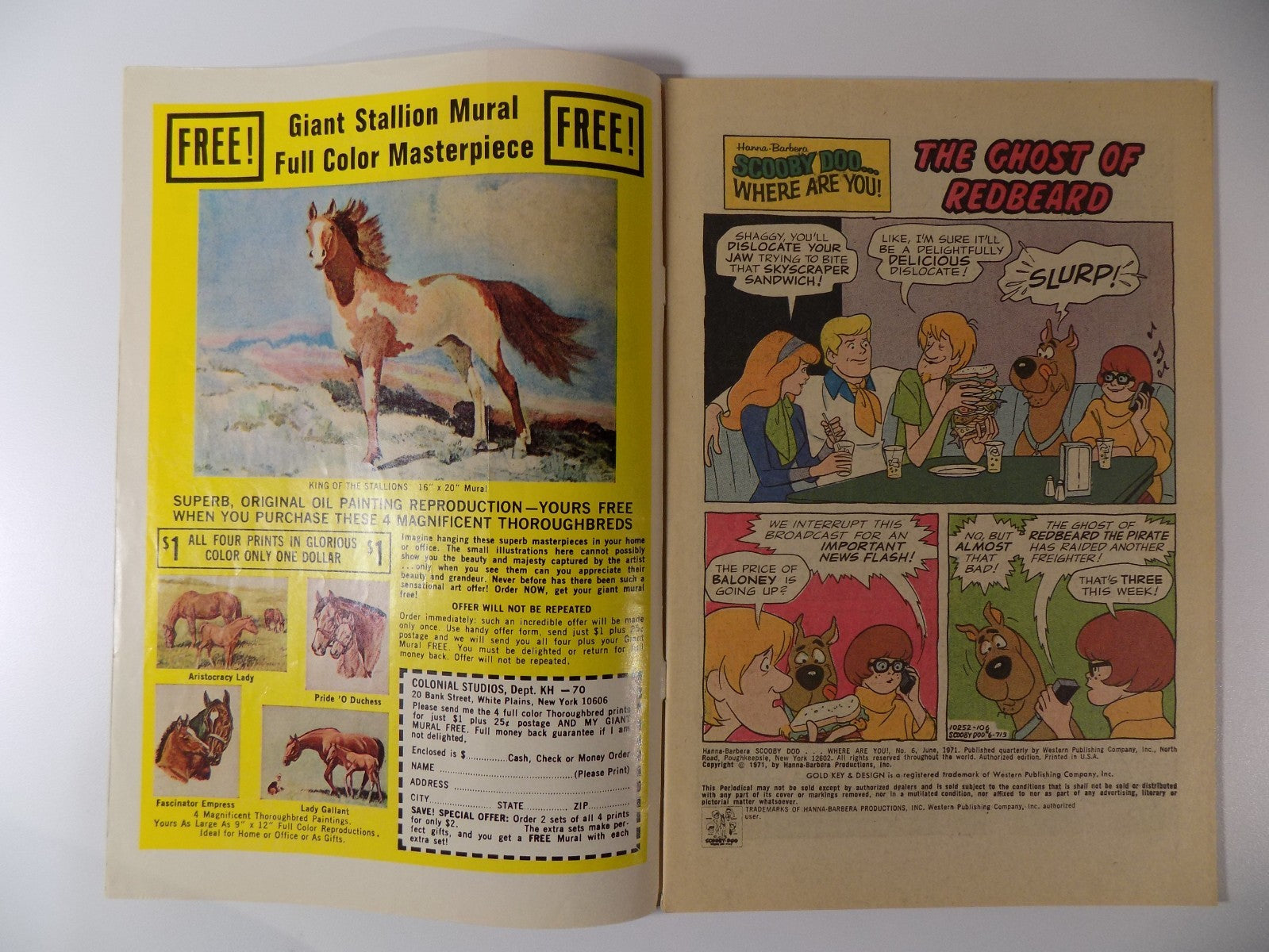 Scooby Doo...Where are You! #6 Gold Key Comic Fine- June 1971