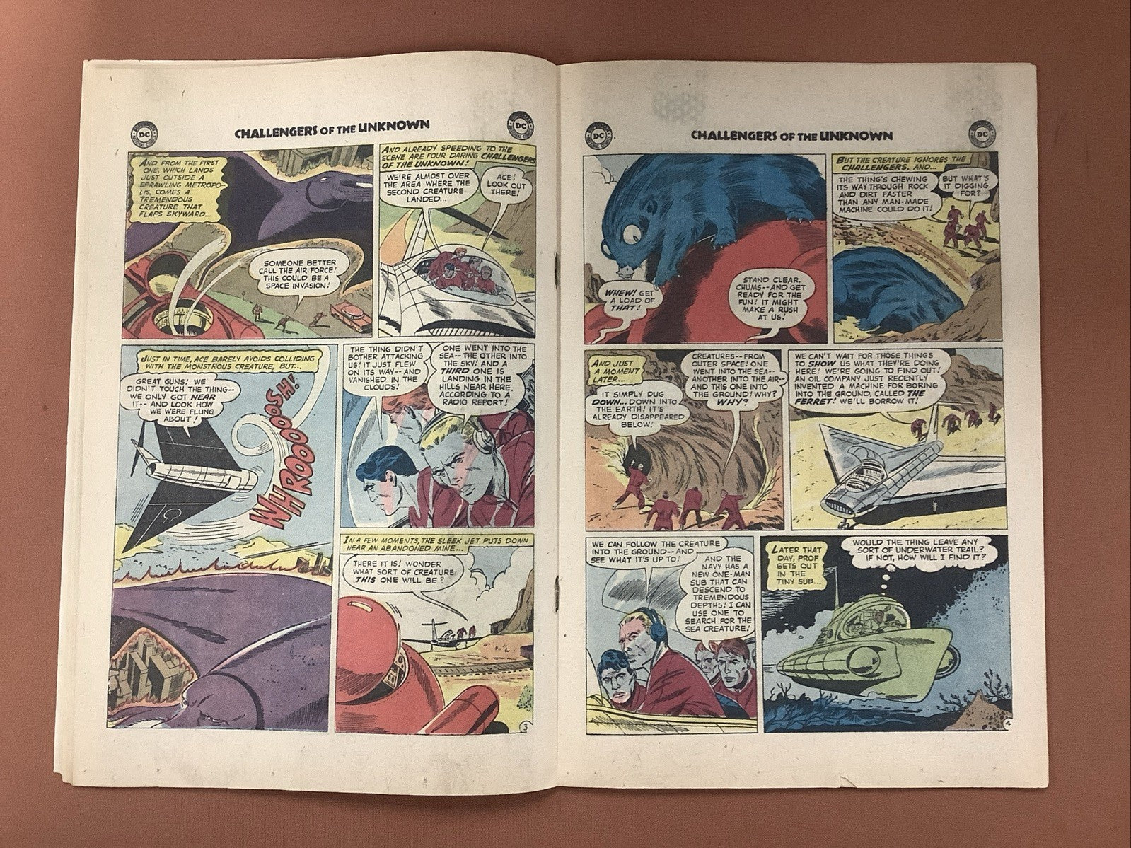 Challengers of the Unknown #9 (DC 1959) VG (4.0) Cover Detached Lower Staple