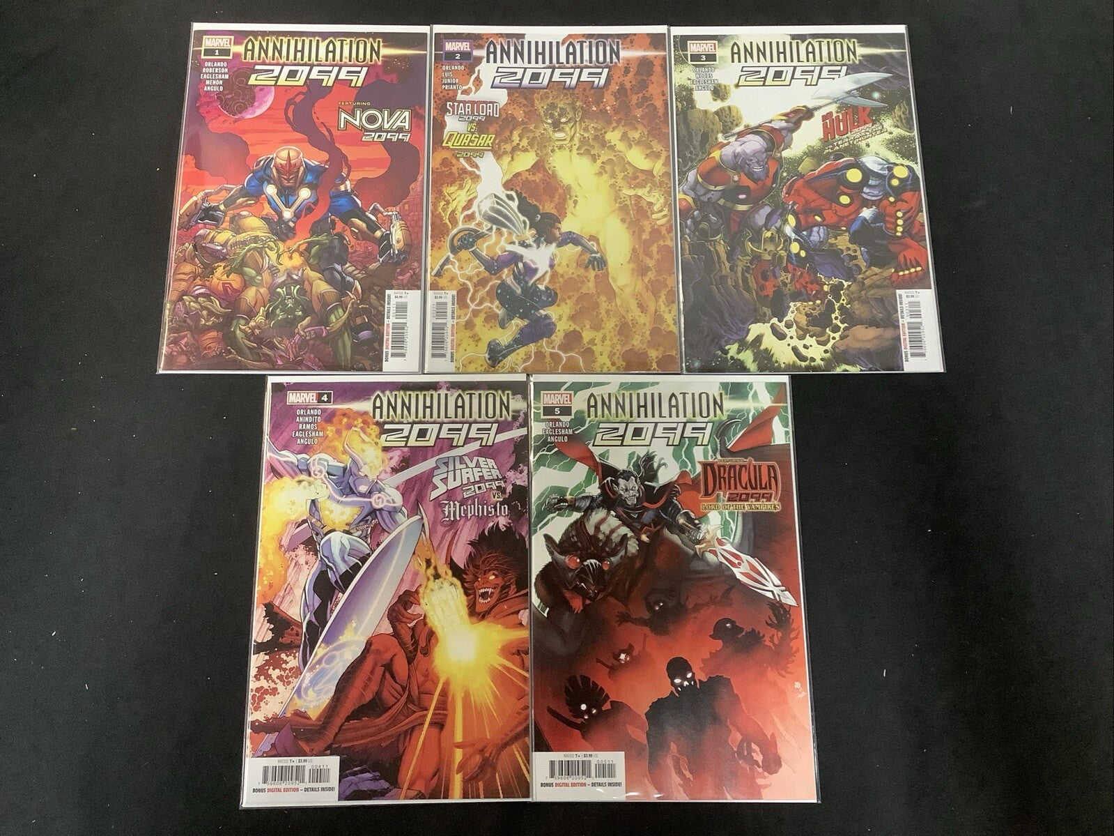 Annihilation 2099 #1-5 Complete Comic Set, Marvel, Steve Orlando/Nick Bradshaw