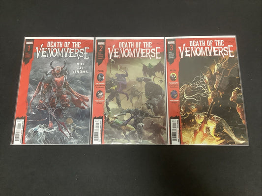 Death Of Venomverse #1-3 Comic Lot, Marvel Comics, 1st App Kid Venom, 2023