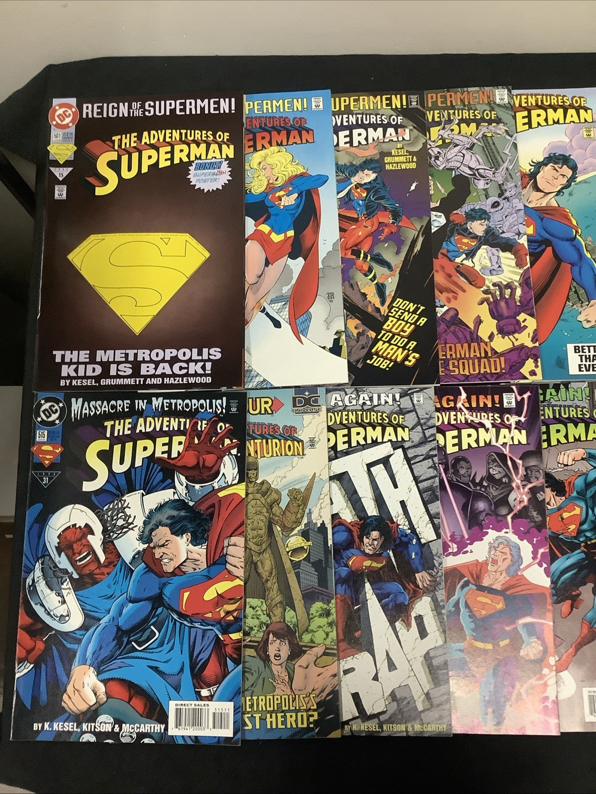 Adventures of Superman #474-529 Comic Lot, #500 Sealed, Reign Of The Supermen