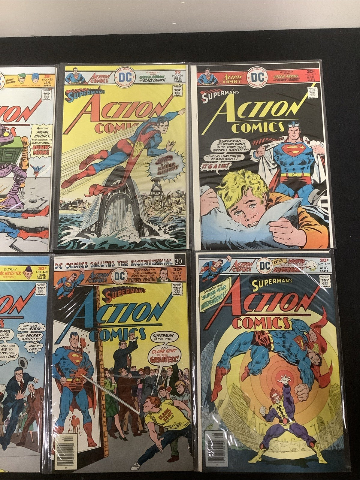 Action Comics #458-462 Comic Lot, DC Comics, Controversial Comic Cover