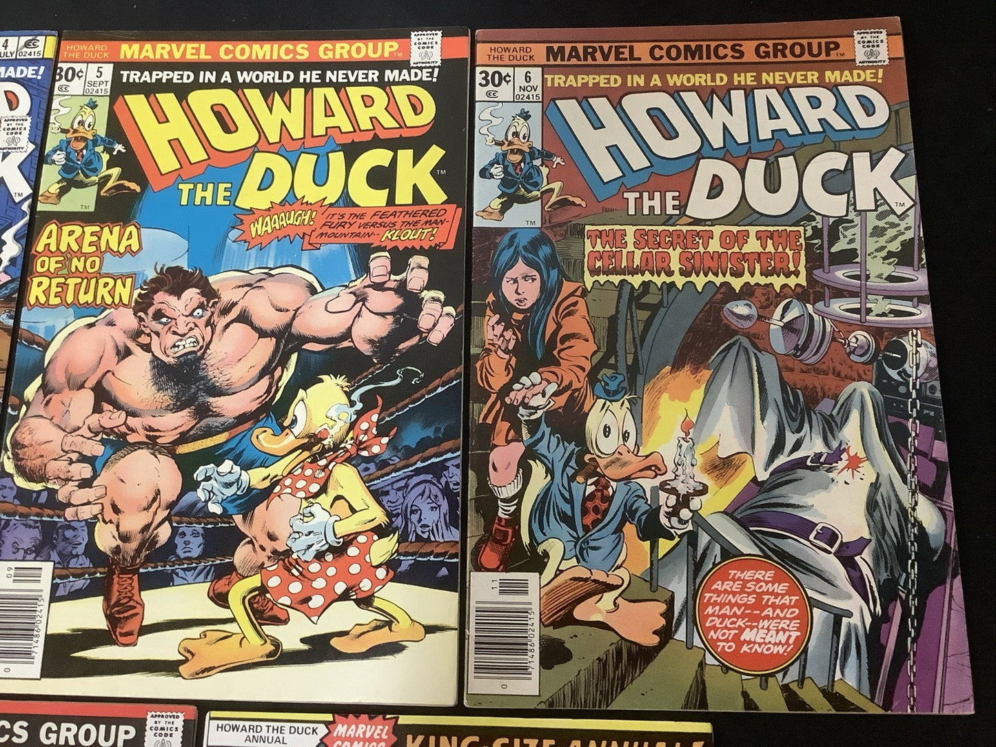 Howard the Duck #2-9 + Annual #1 Comic Lot, Marvel, Steve Gerber/Gene Colan