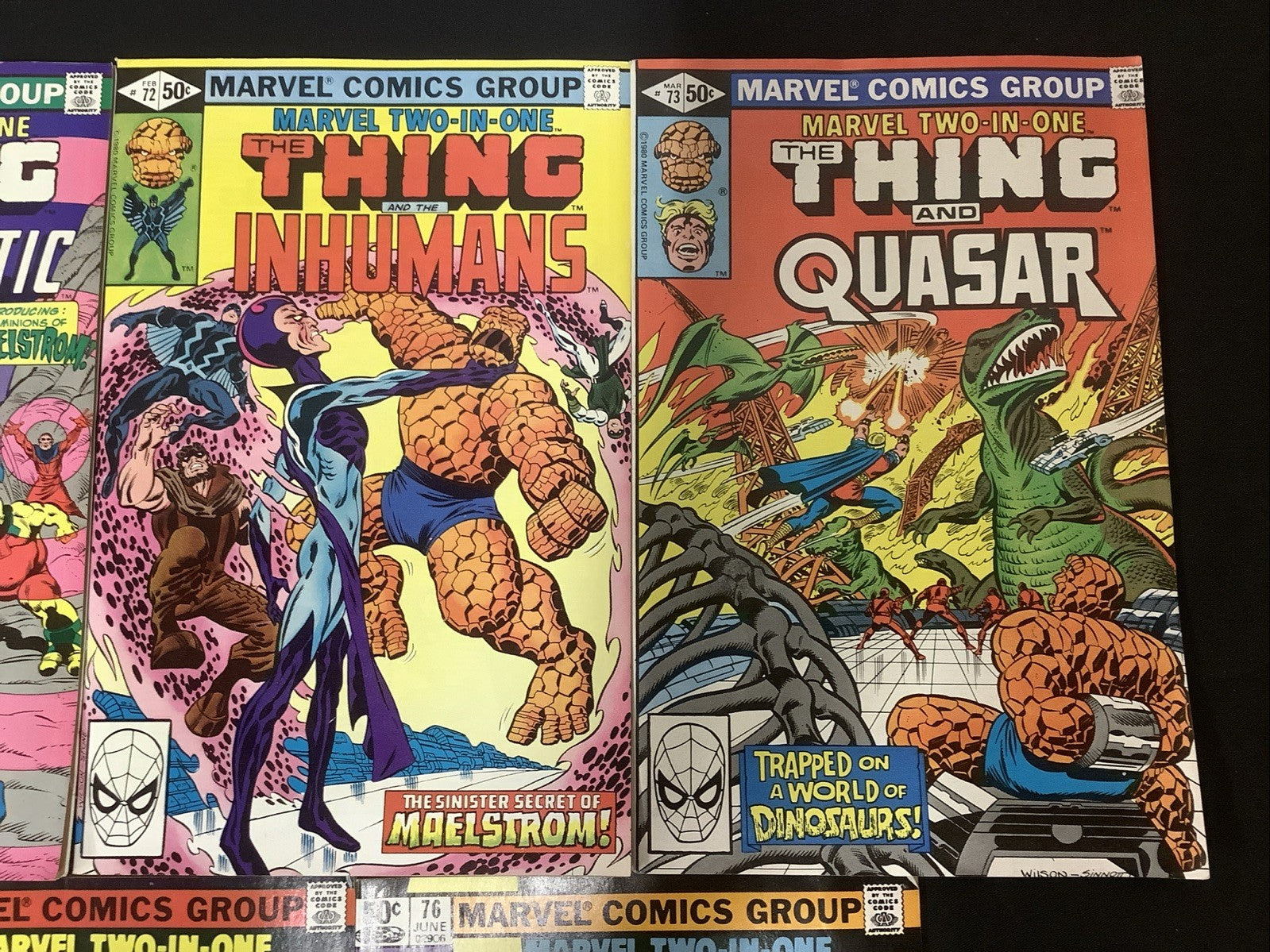 Marvel Two-in-One #70-76 Comic Lot, #76 Newsstand, Tom Defalco, the Thing