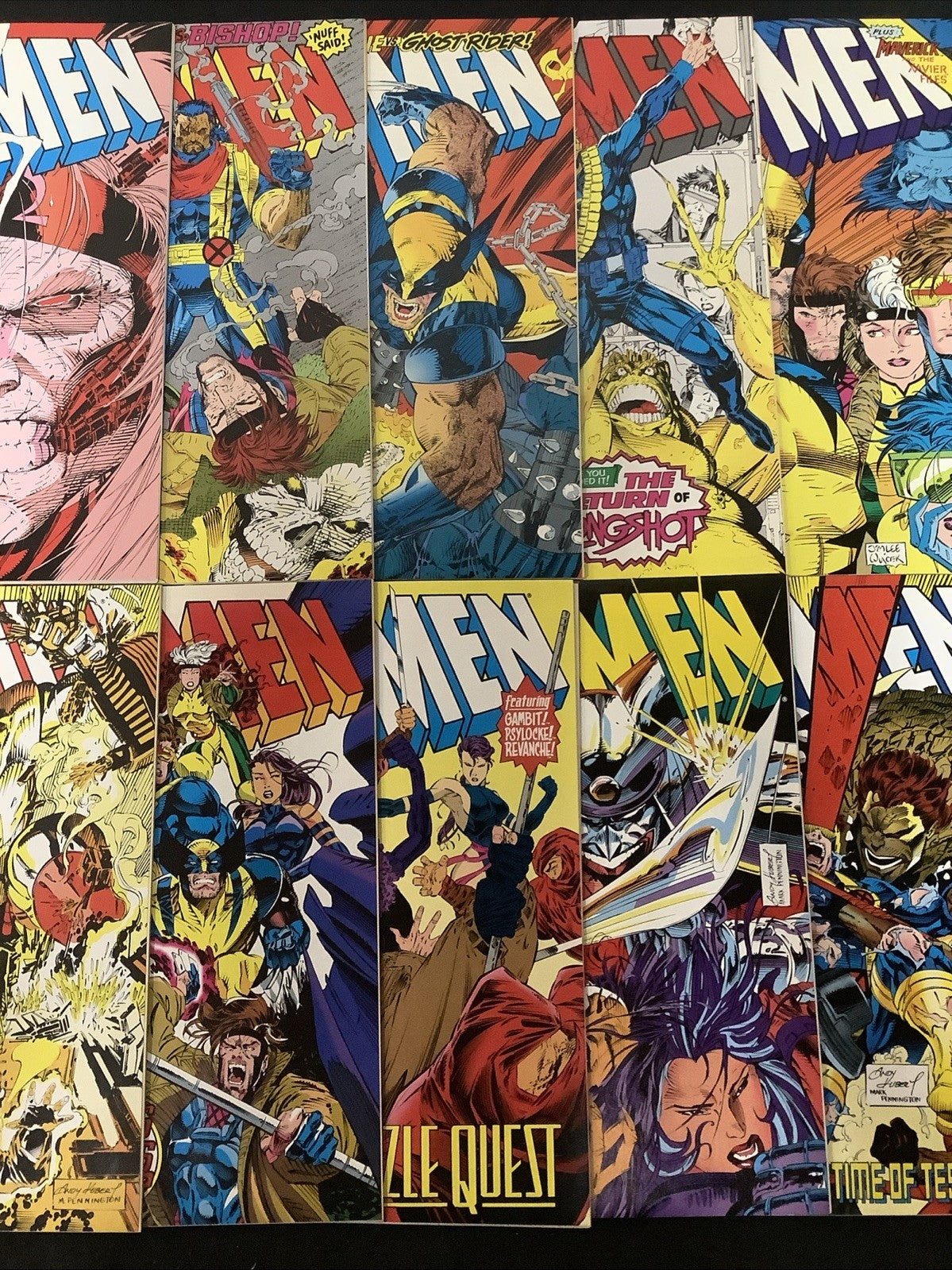 X-Men #1-24 Comic Lot, Marvel Comics, 1st App Omega Red, #1 Cover A, Jim Lee