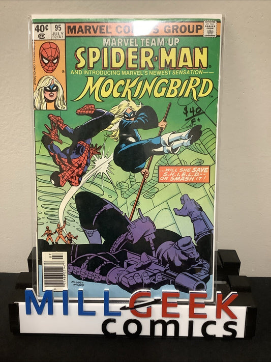 Marvel Team-Up #95 (1980) F+ (6.5) Newsstand, 1st Bobbi Morse As Mockingbird