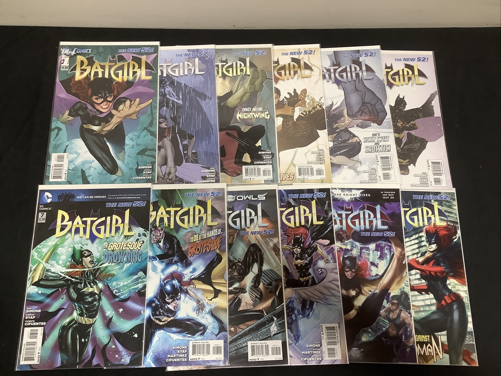 Batgirl #1-12 comic lot (2011 New 52) DC Comics Knightfall Gail Symone