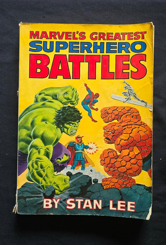 Marvel's Greatest Superhero Battles By Stan Lee (1st Ed Fireside 1978) Low Grade