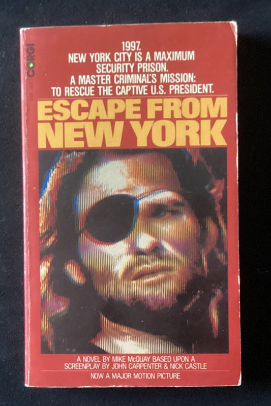 Escape From New York By Mike McQuay 1981 Paperback Book (Corgi, U.K. Edition) JD