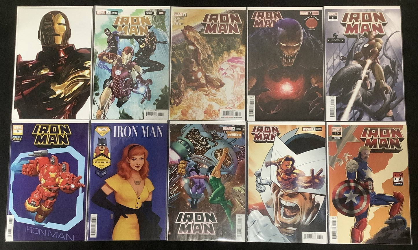 Iron Man #1-10 Comic Lot, Marvel, Multiple Variants, Christopher Cantwell/Cafu