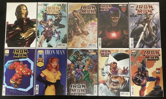 Iron Man #1-10 Comic Lot, Marvel, Multiple Variants, Christopher Cantwell/Cafu