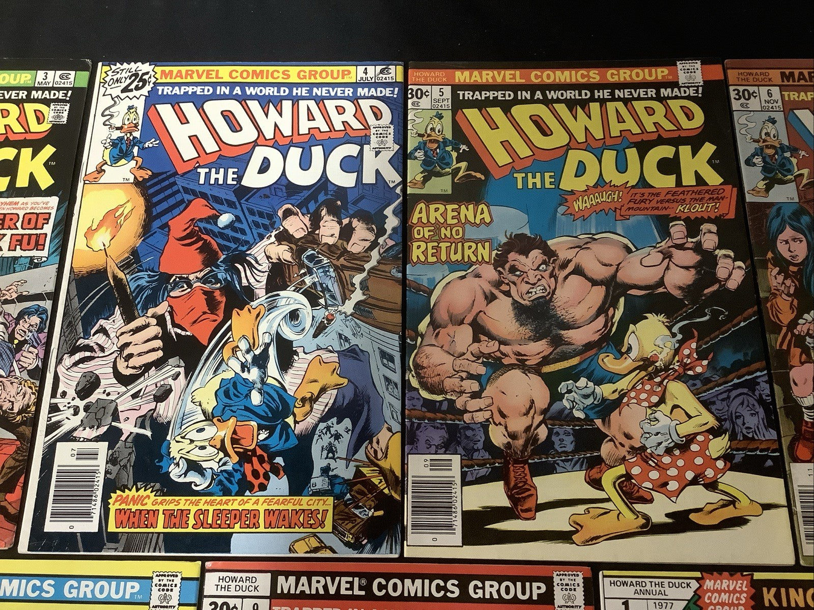 Howard the Duck #2-9 + Annual #1 Comic Lot, Marvel, Steve Gerber/Gene Colan