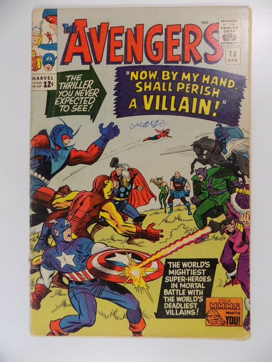 Avengers #15 Marvel Comic April 1965 Fine-