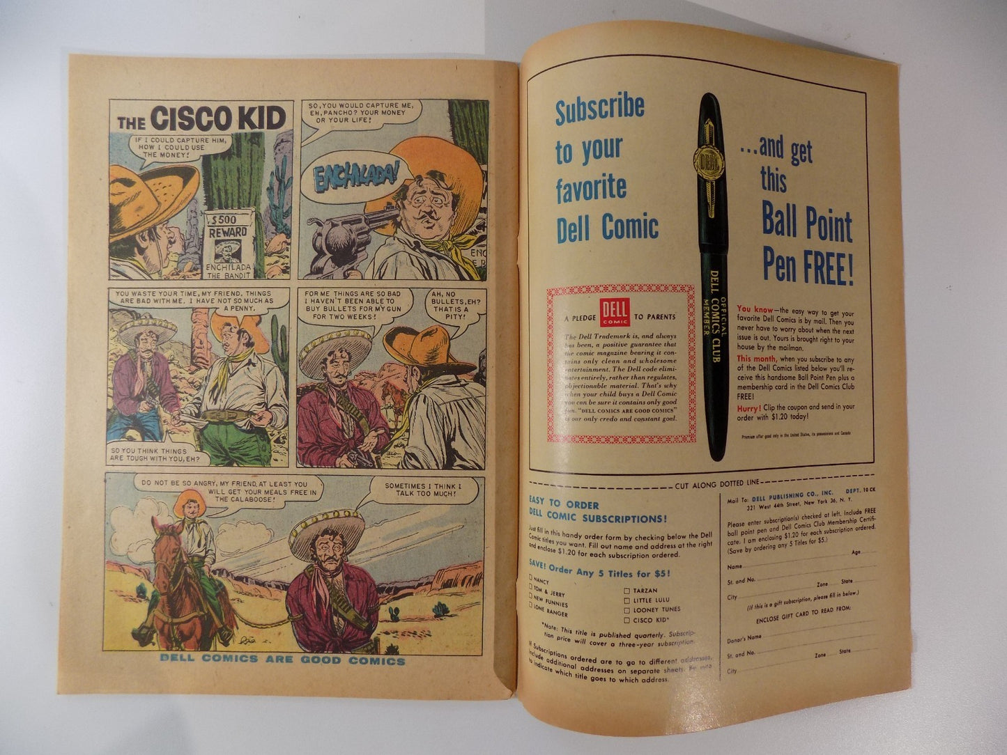 Cisco Kid #41 Final Issue! Dell Comic December 1958 Fine
