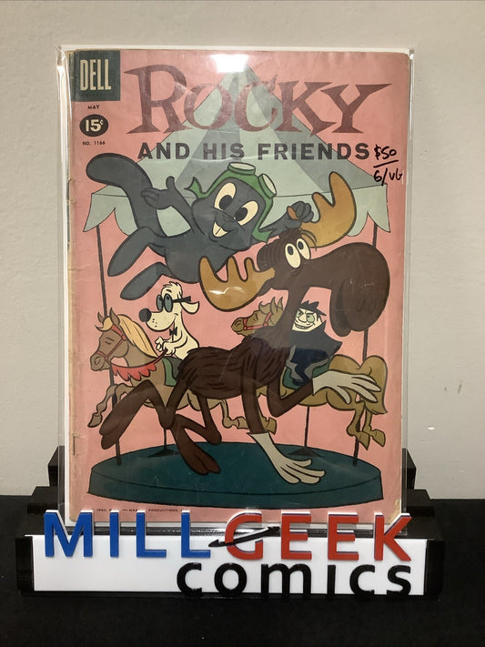 Four Color #1166 (Dell 1961) G/VG (3.0) 1/2” Spine Roll, Rocky And Bullwinkle