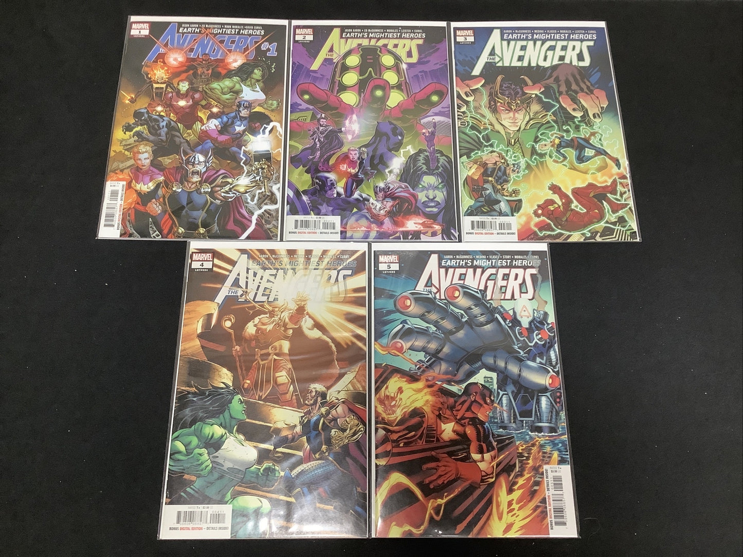 Avengers (Vol.7) #1-5 Comic Lot, Jason Aaron Ed McGuinness, Callus The Void