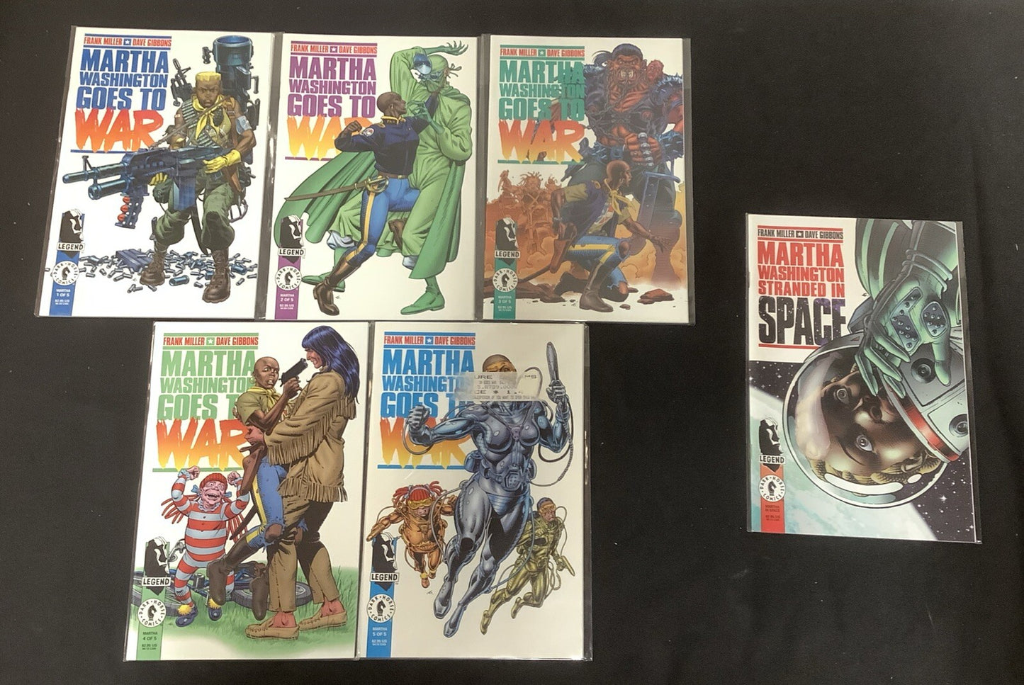 Martha Washington Comic Lot: Goes To War #1-5 Complete + Stranded In Space #1