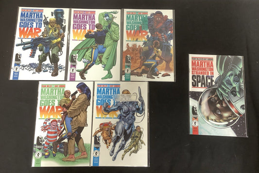 Martha Washington Comic Lot: Goes To War #1-5 Complete + Stranded In Space #1