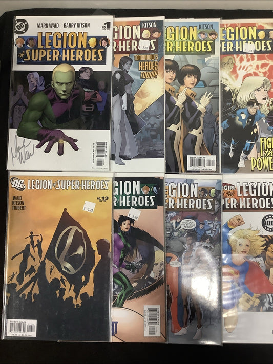 LEGION OF SUPER-HEROES #1-24 Comic Lot, DC Comics, #1  Signed Mark Waid
