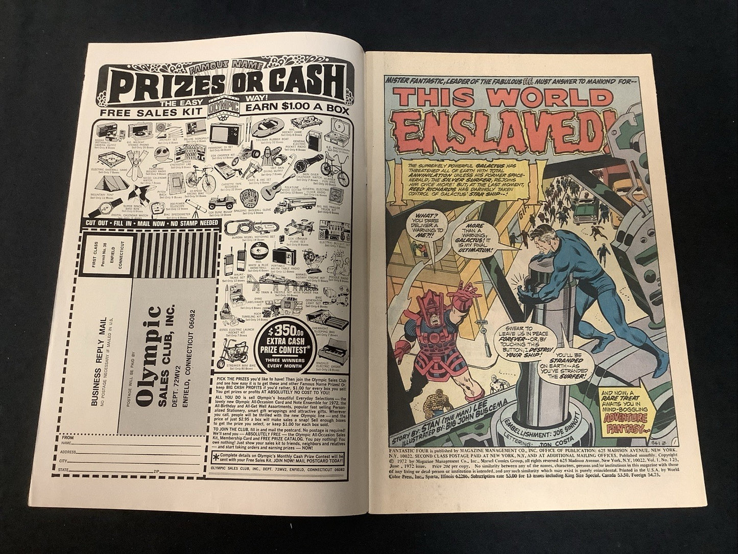 Fantastic Four #123 (Marvel Comics June 1972) F+ (6.5) Stan Lee/John Buscema