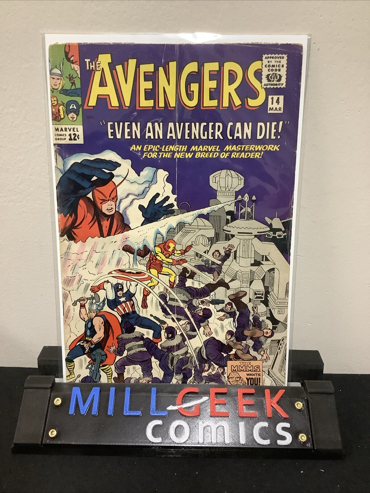 Avengers #14 (Marvel Comics March 1965) VG+ (4.5) “Even An Avenger Can Die”