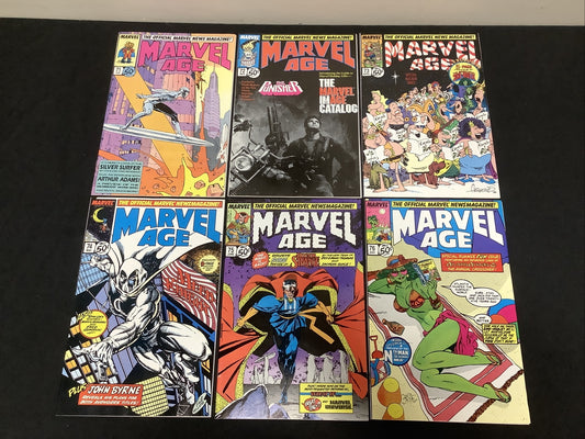 Marvel Age #71-76 Comic Lot, John Byrne Moebius, She-Hulk Moon Knight, 1989
