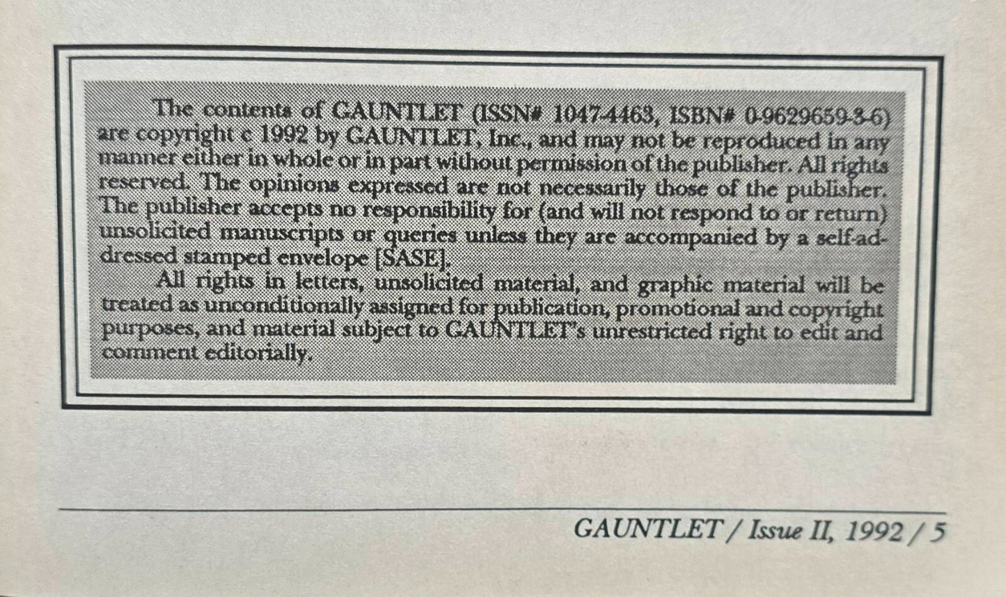 Gauntlet: Exploring The Limits Of Free Expression, Volumes 4-9 (1992-1994) JD