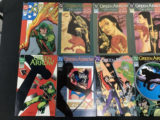 Green Arrow #62-73 Comic Lot, DC Comics, Hunt For The Red Dragon, Mike Grell