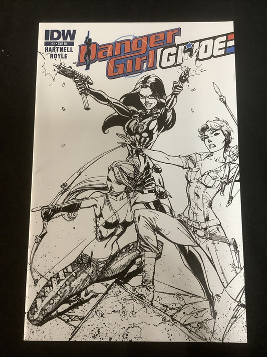 Danger Girl GI Joe #2 (IDW) VF/NM (9.0) Campbell 1:10 Sketch Variant Cover
